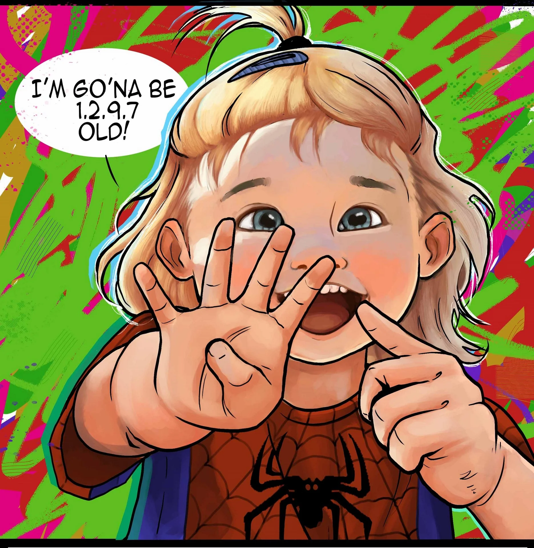 Birthday invite illustration