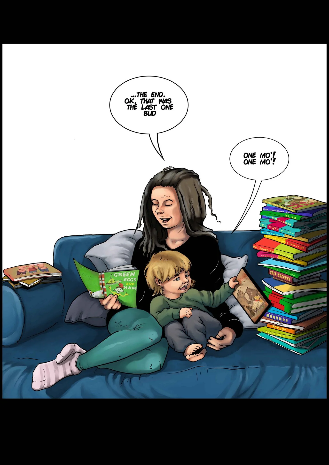 Book obsessed illustration